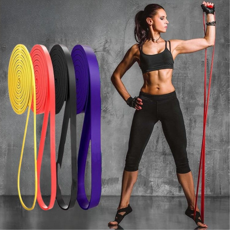 elastique musculation complet lot 4 couleurs pour entrainement complet et progressif