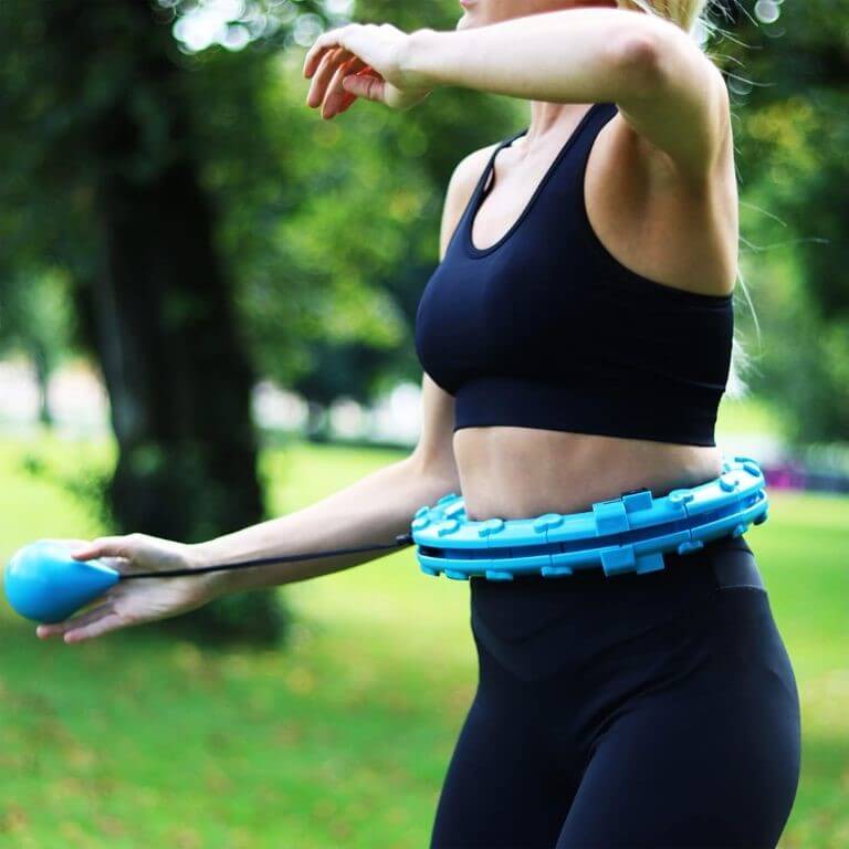 hula hoop basic bleu ajustable a votre taille
