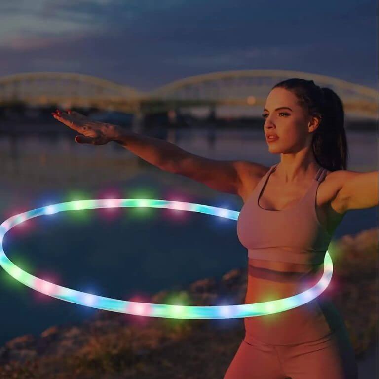 hula hoop lumineux pour exercice de fitness