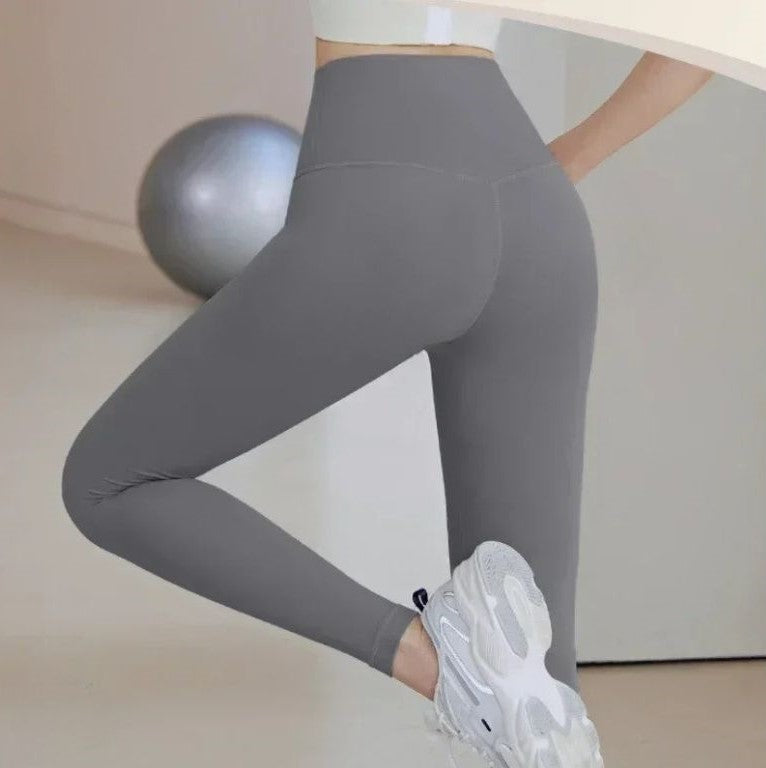 legging-femme-taille-haute-gris