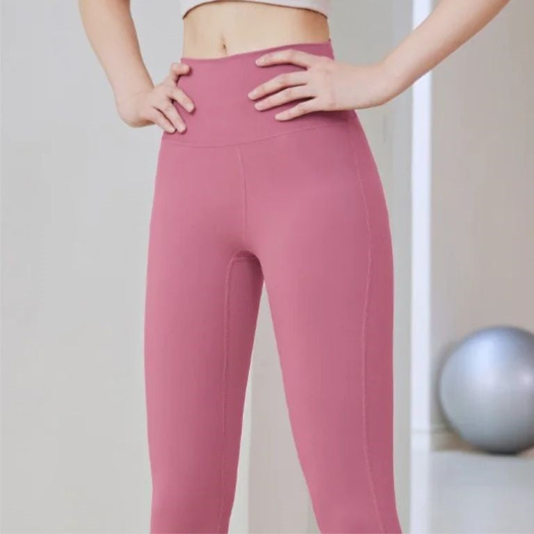 legging-femme-taille-haute-rose