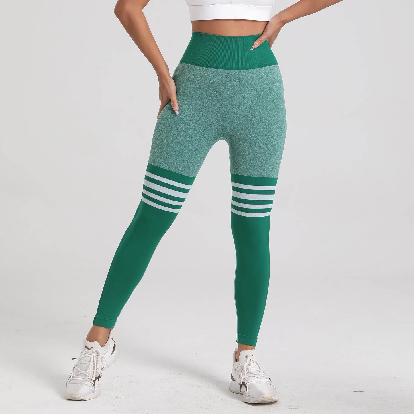 legging sport femme gainant vert