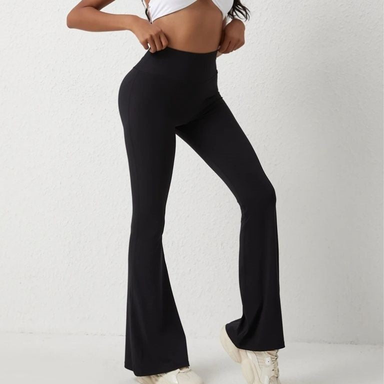 pantalon-sport-femme-evase-noir