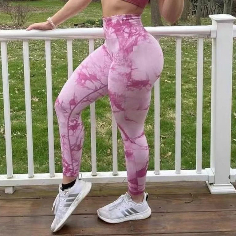 legging sport femme gainant fitness rose
