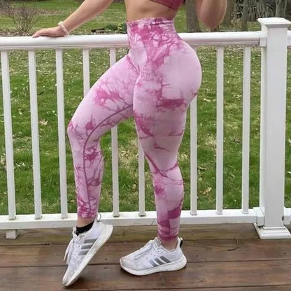 legging sport femme gainant fitness rose