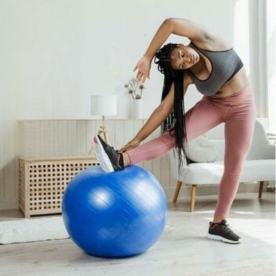 Swiss Ball Equilibre diametre 55 cm bleu