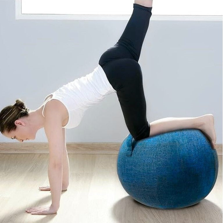 ballon pilates housse infroissable sans retrecissement lavable en machine
