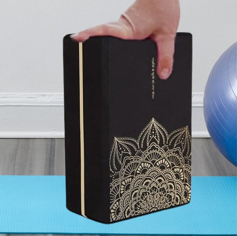 brique de yoga antidérapante noire