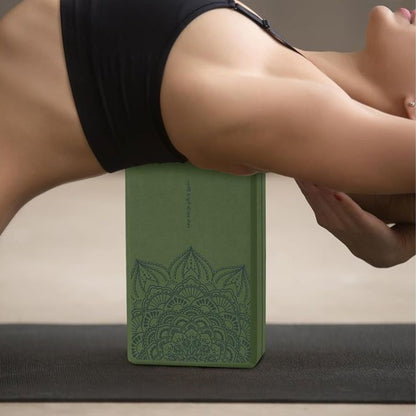 brique de yoga antidérapante verte