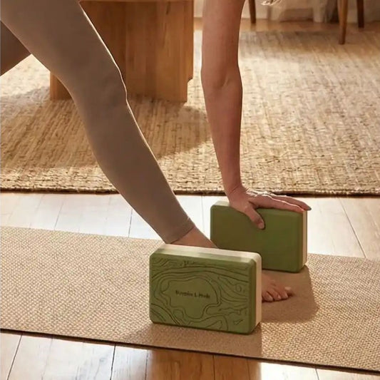 brique yoga bicolore vert