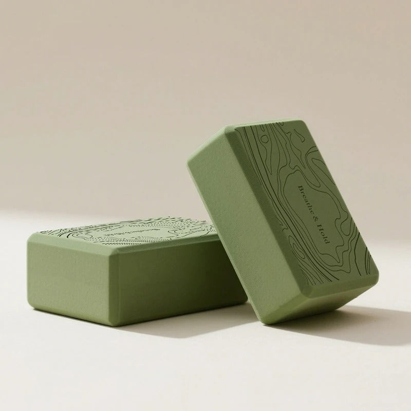 brique yoga stabilité vert