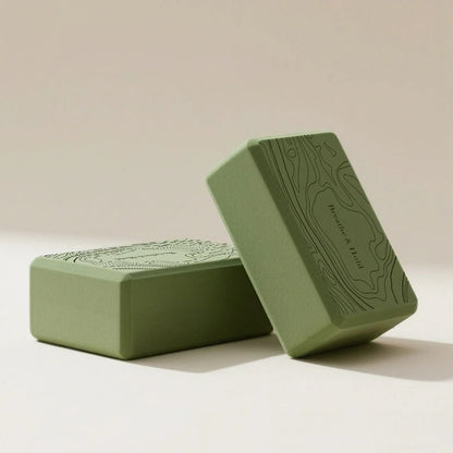 brique yoga stabilité vert