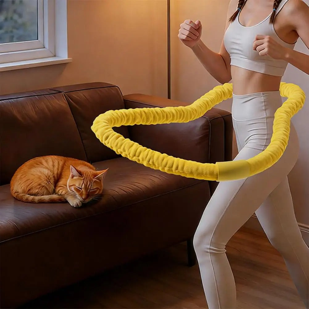 cerceau hula hoop velours jaune