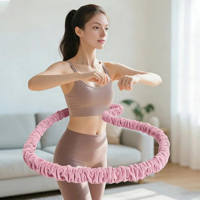 cerceau hula hoop velours rose