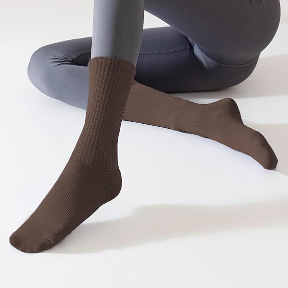 chaussette antidérapante pilates chic marron