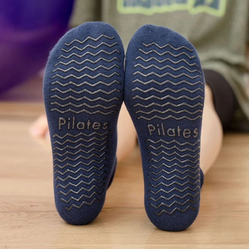 chaussette antiderapante pilates studio bleu