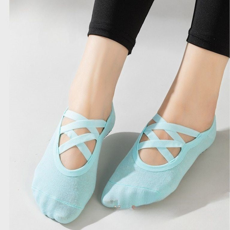 chaussette antidérapante pilates tranquillite bleu