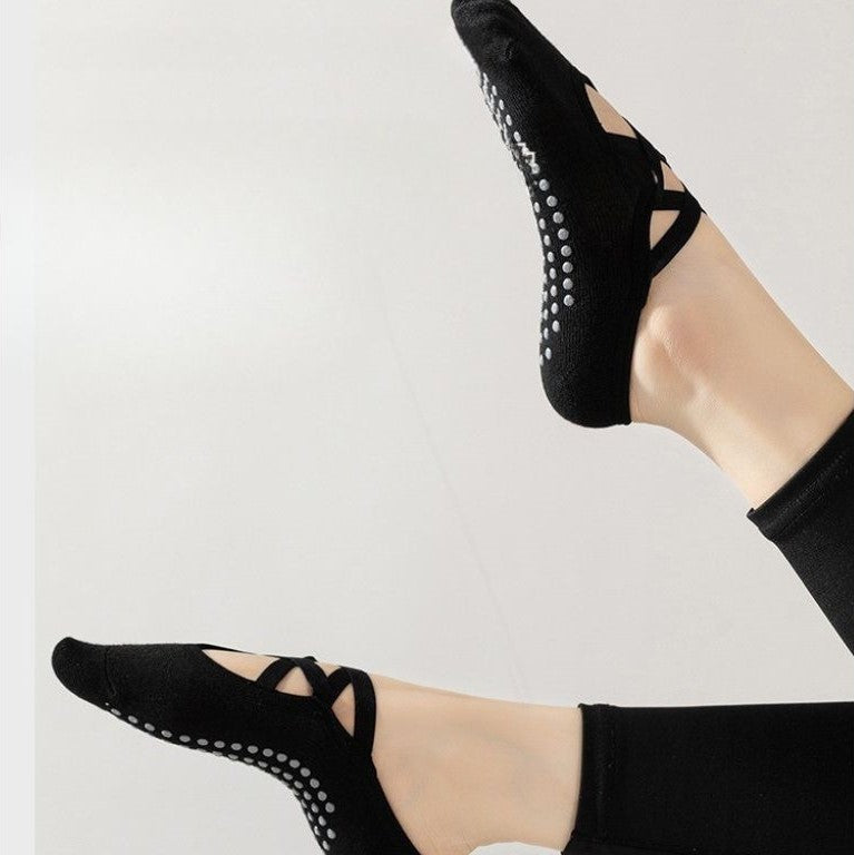 chaussette antidérapante pilates- tranquillité noir