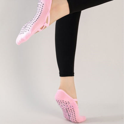 chaussette antidérapante pilates tranquillité rose