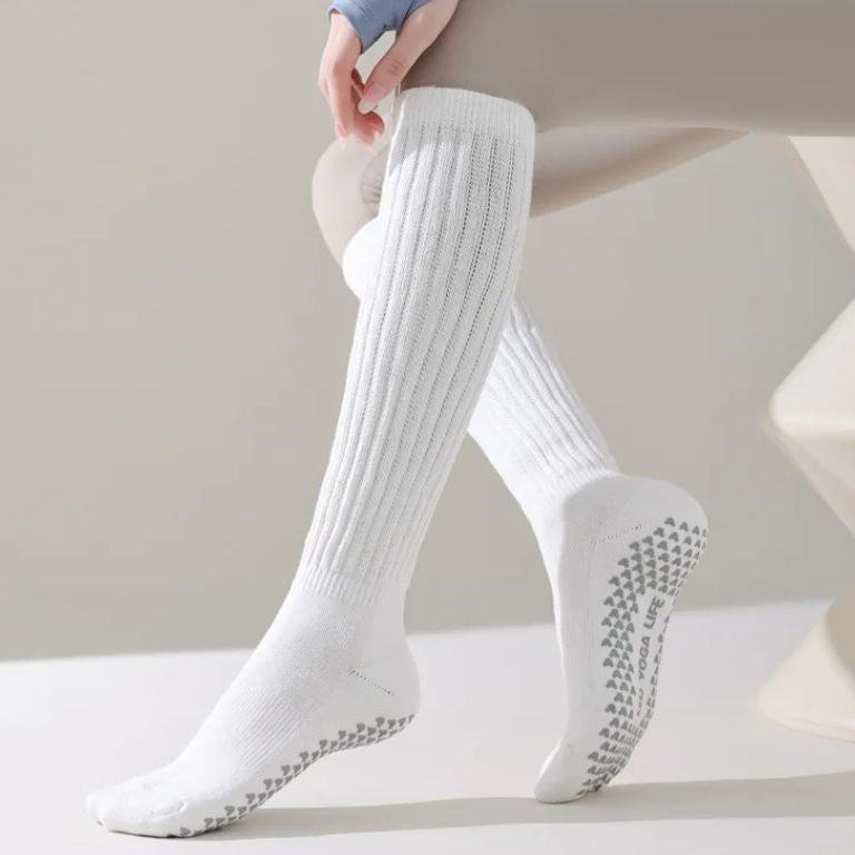 chaussette antidérapante pilates unie blanche