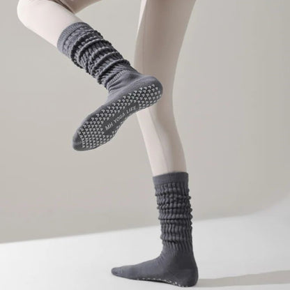 chaussette antidérapante pilates unie grise