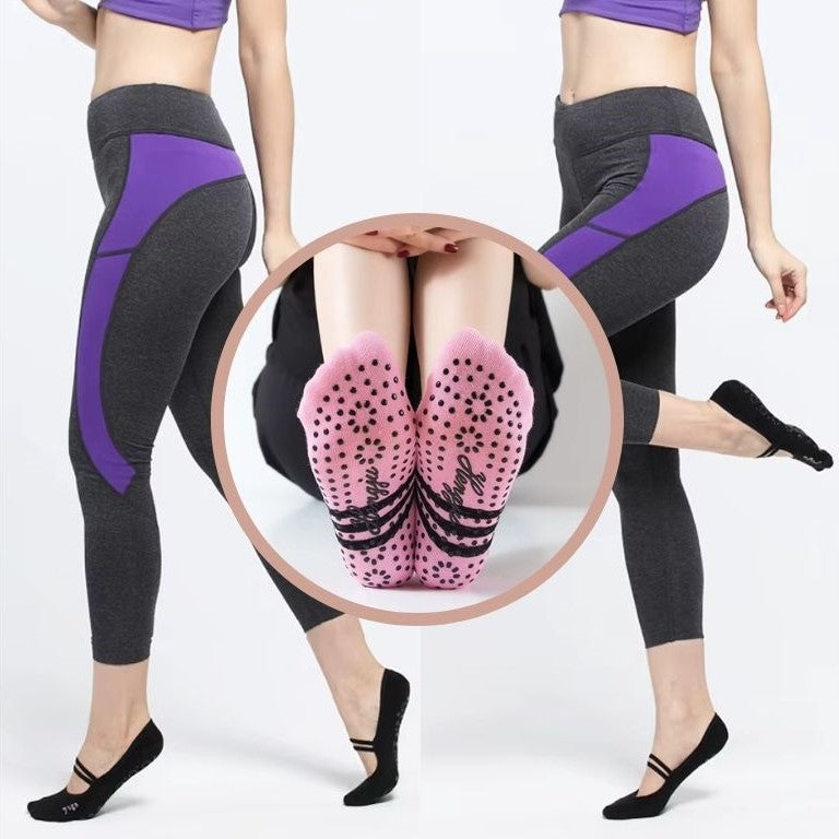 Sock Snob 6 Paires Chaussettes Antidérapantes Enfant Sport - Yoga Pilates Danse Fitness Gymnastique