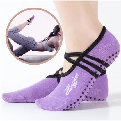 chaussette-antiderapante-sensation-yoga-pilates-mauve