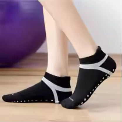 chaussettes antiderapantes pilates grip blanche