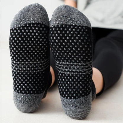 chaussettes pilates gym grise noire