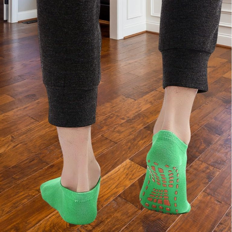chaussettes pilates vibrantes verte