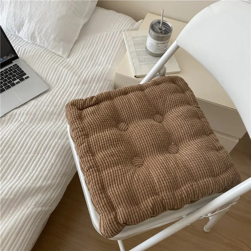 coussin de meditation velours premium chocolat