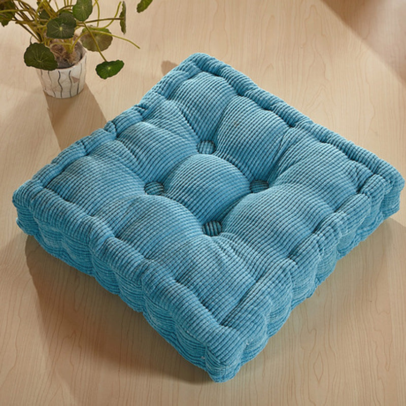 coussin de meditation velours premium turquoise