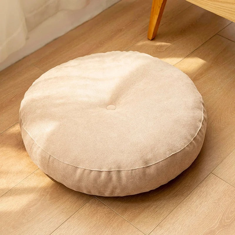 coussin pou yoga japonais beige