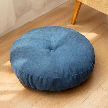 coussin pour yoga japonais bleu
