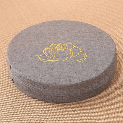 coussin yoga lotus gris
