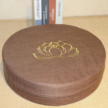 coussin yoga lotus marron