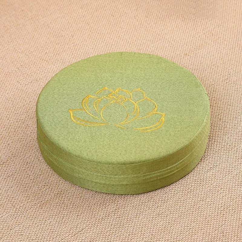 coussin yoga lotus vert