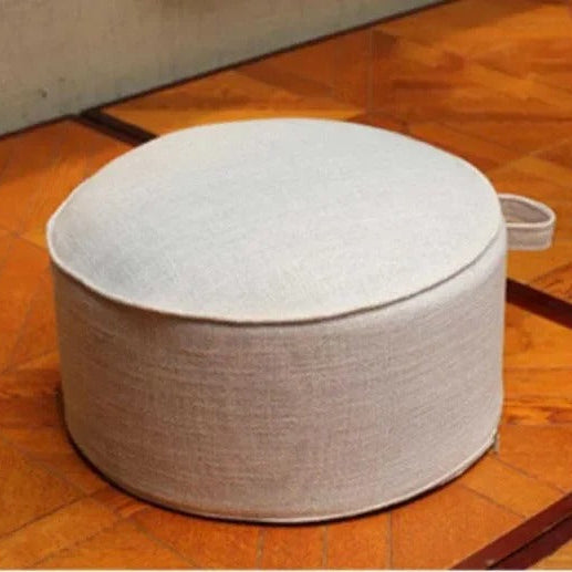 coussin yoga naturel blanc