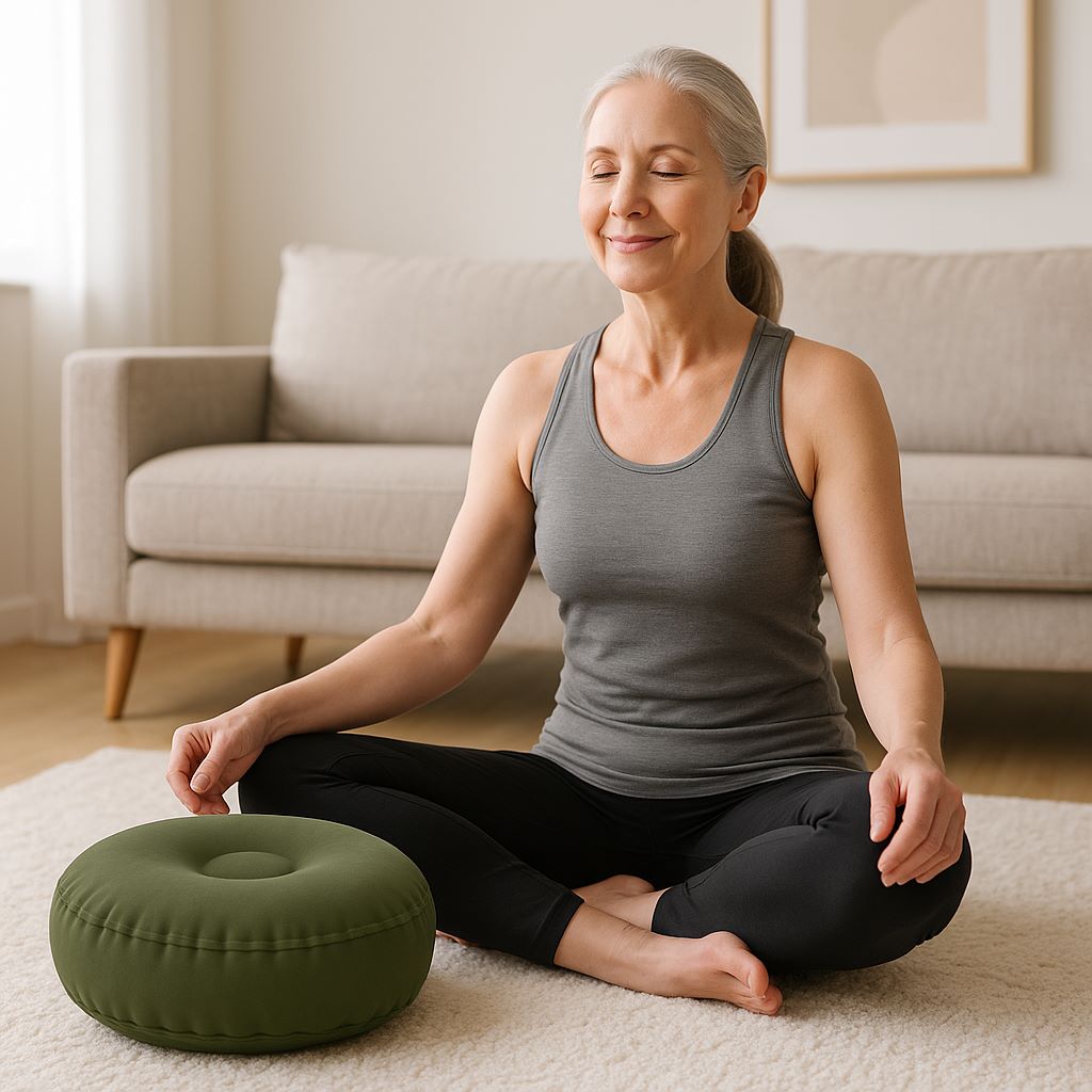 coussin yoga voyage vert