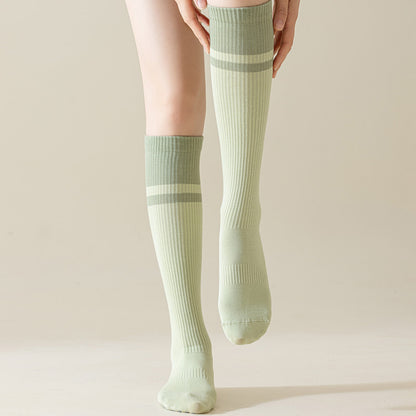 chaussette antidérapante pilates stabilité verte