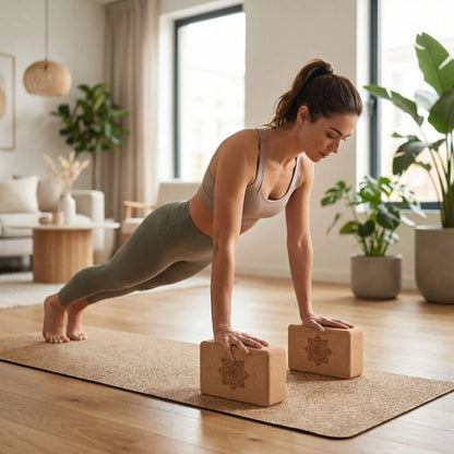 yoga brique liège pour diversifier vos entrainements