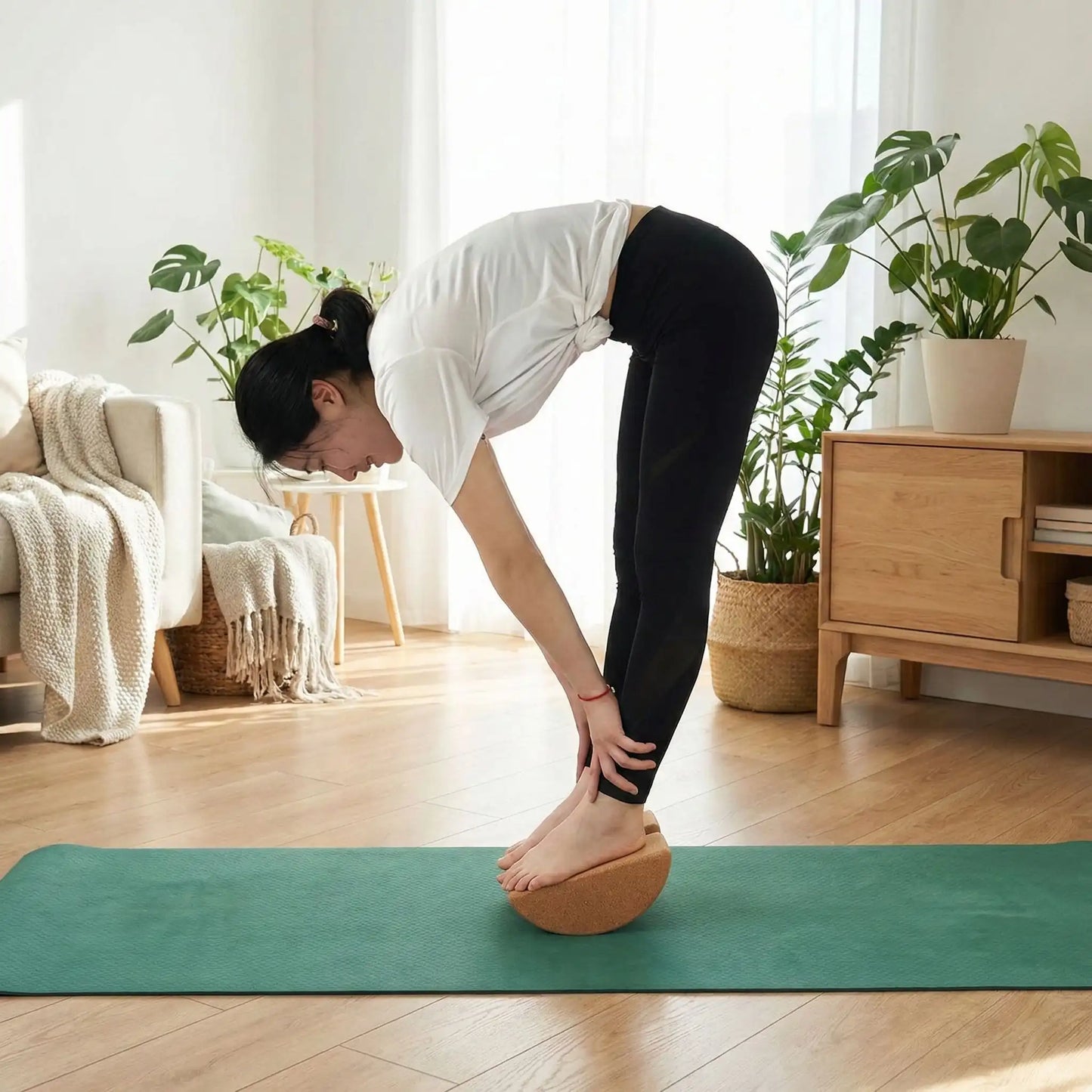 brique de yoga demi lune renforce la stabilité