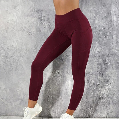 legging-femme-pocket-bordeaux