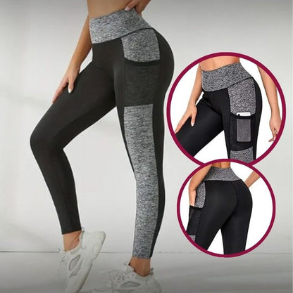 legging-femme-pocket-noir-bande-grise