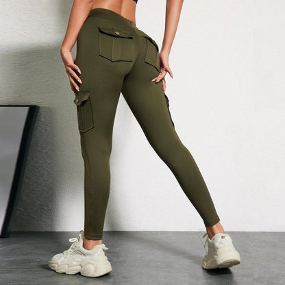 legging-pratique-vert-kaki-pour-votre-activité-sportive-ou-pour-rester-à-la-maison