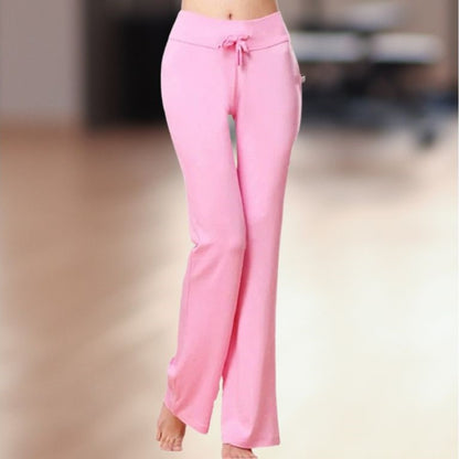 pantalon femme sport fluide rose clair