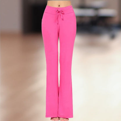 pantalon femme sport fluide rose foncé