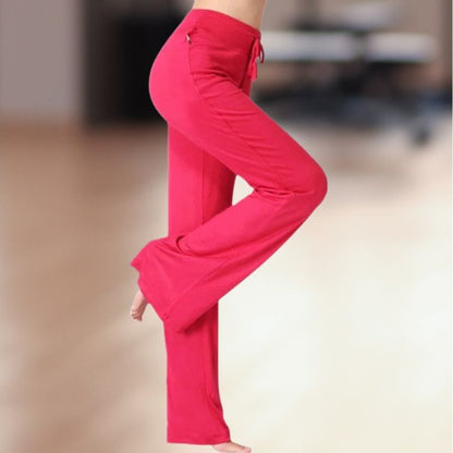 pantalon femme sport fluide rouge