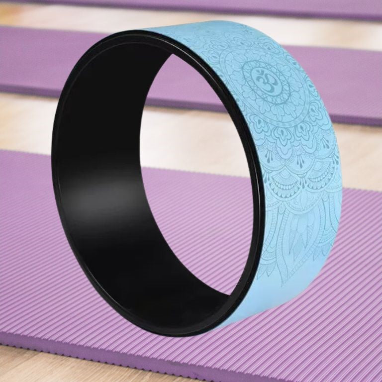 roue de yoga mandala bleue