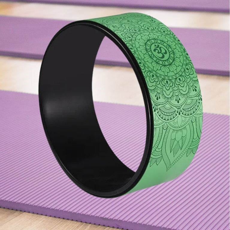 roue de yoga mandala verte